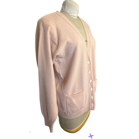 Preston & York Cashmere Cardigan Sz. M Light Pink - Picture 5 of 10